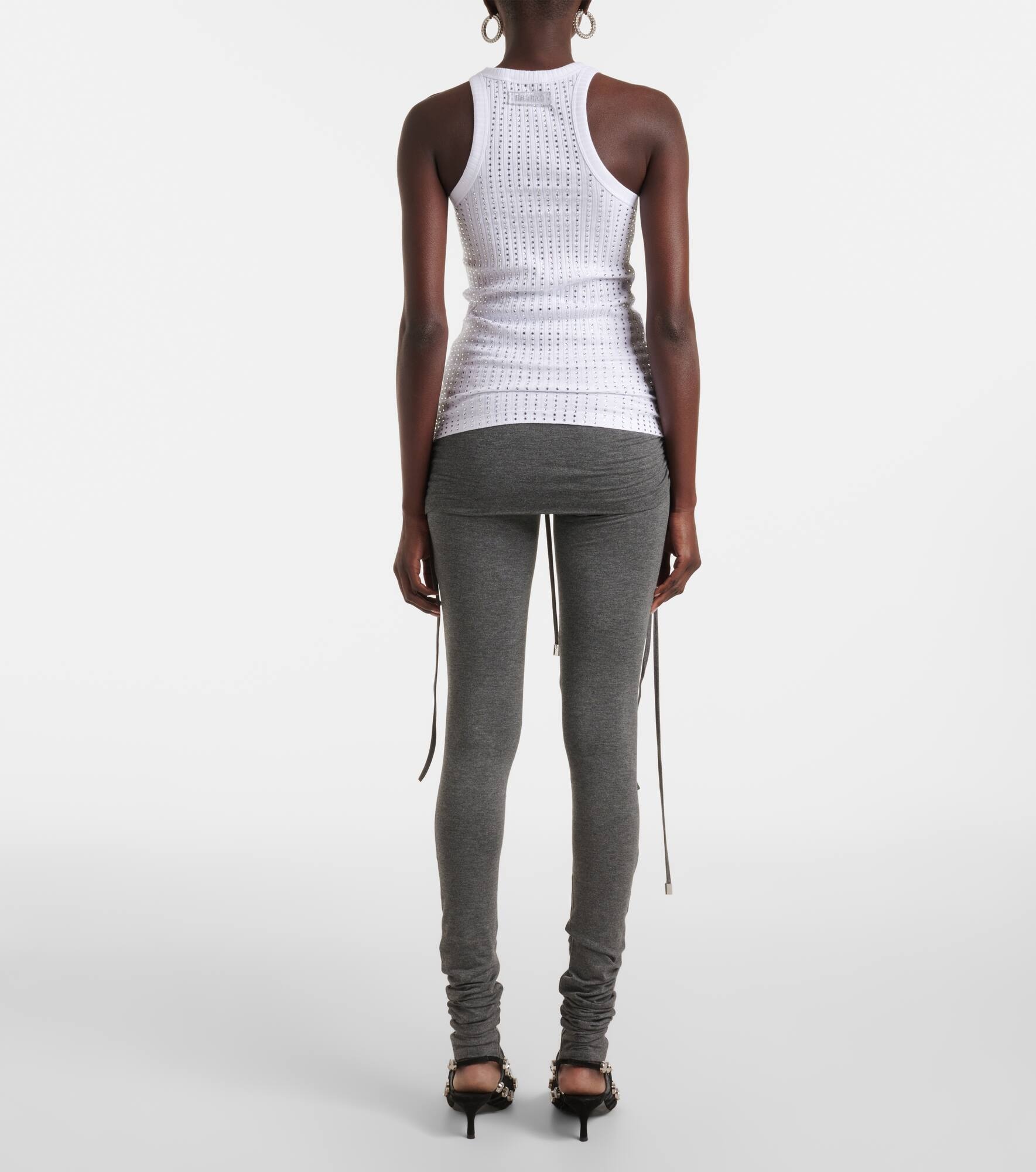 Embellished cotton jersey top - 3