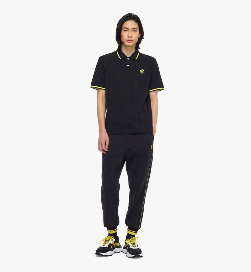 MCM Men’s Cubic Monogram Polo Shirt in Organic Cotton outlook