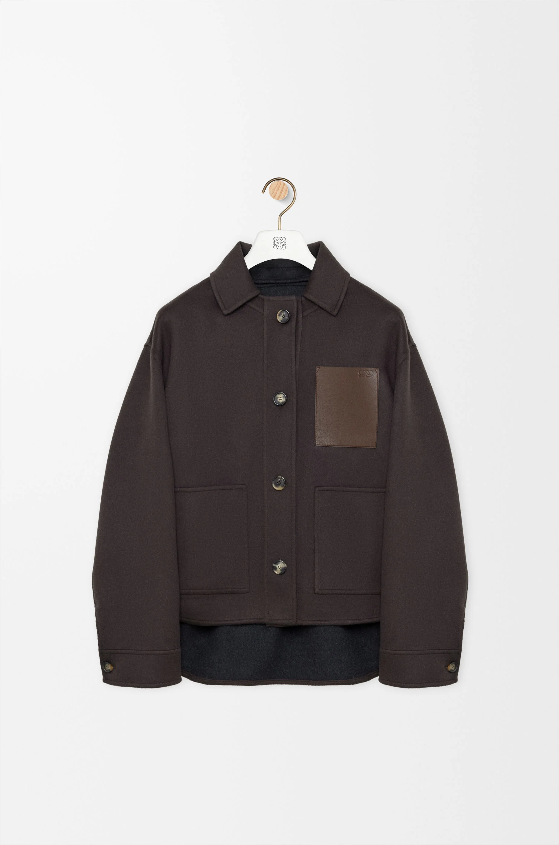 Workwear jacket in wool and cashmere - 1
