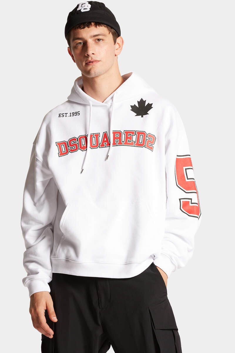 DSQUARED2 CATEN 64 LOOSE FIT HOODIE SWEATSHIRT | REVERSIBLE