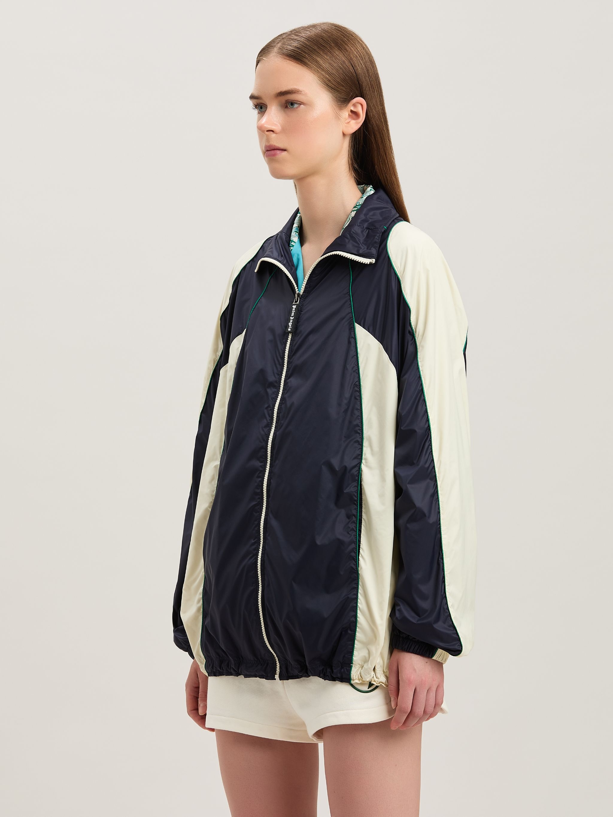 Curved logo colorblock windbreaker - 4