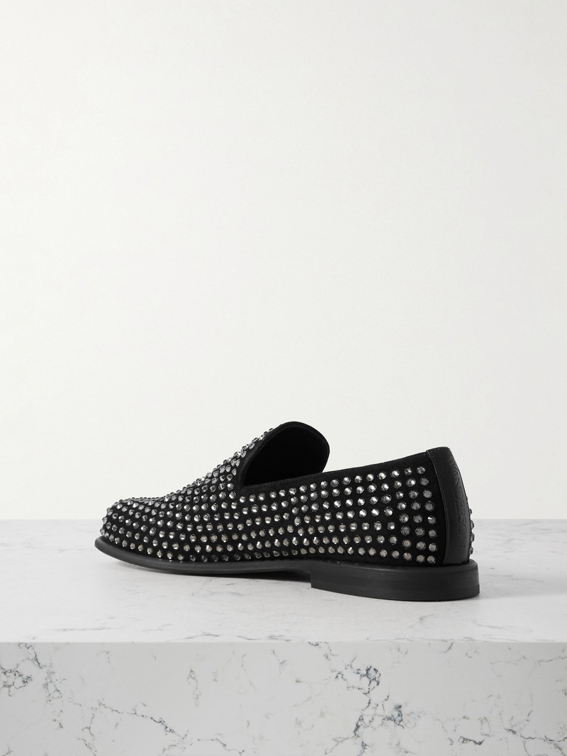Crystal-embellished Suede Loafers 3