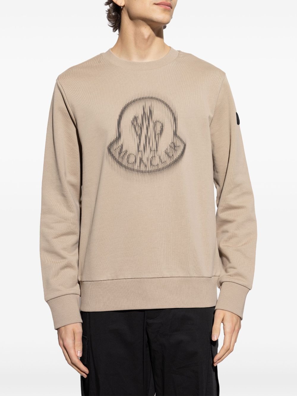 blurred logo sweatshirt - 3
