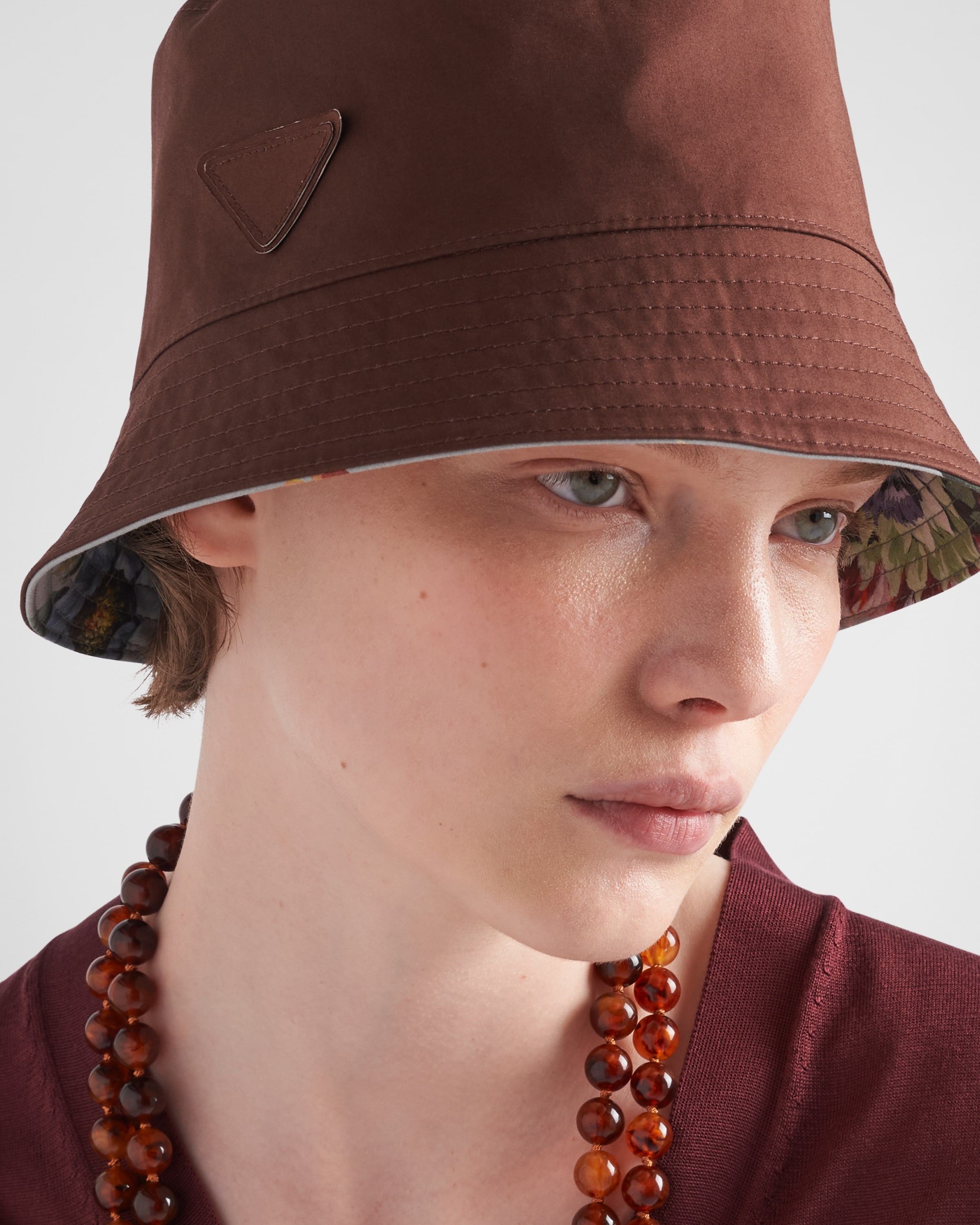 Reversible printed cotton bucket hat - 5