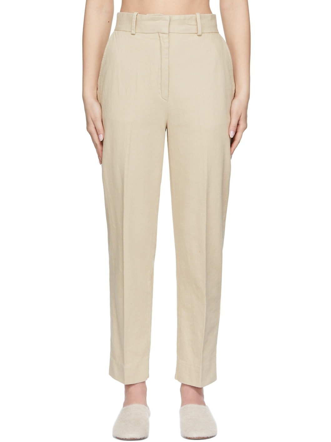 Beige Assuka Trousers - 1