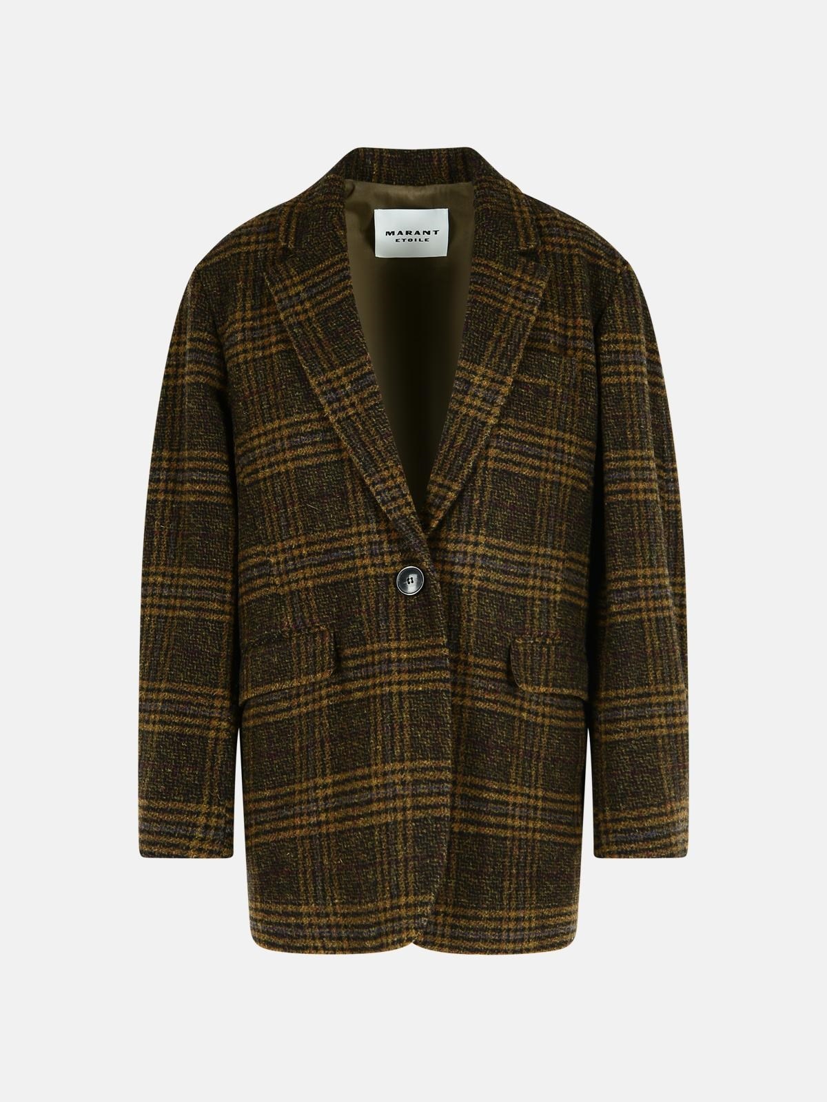 'GESINA' KHAKI VIRGIN WOOL BLAZER - 1