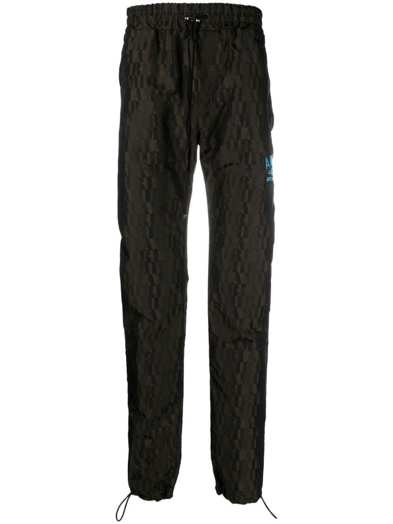 logo-embroidered jacquard track pants - 1