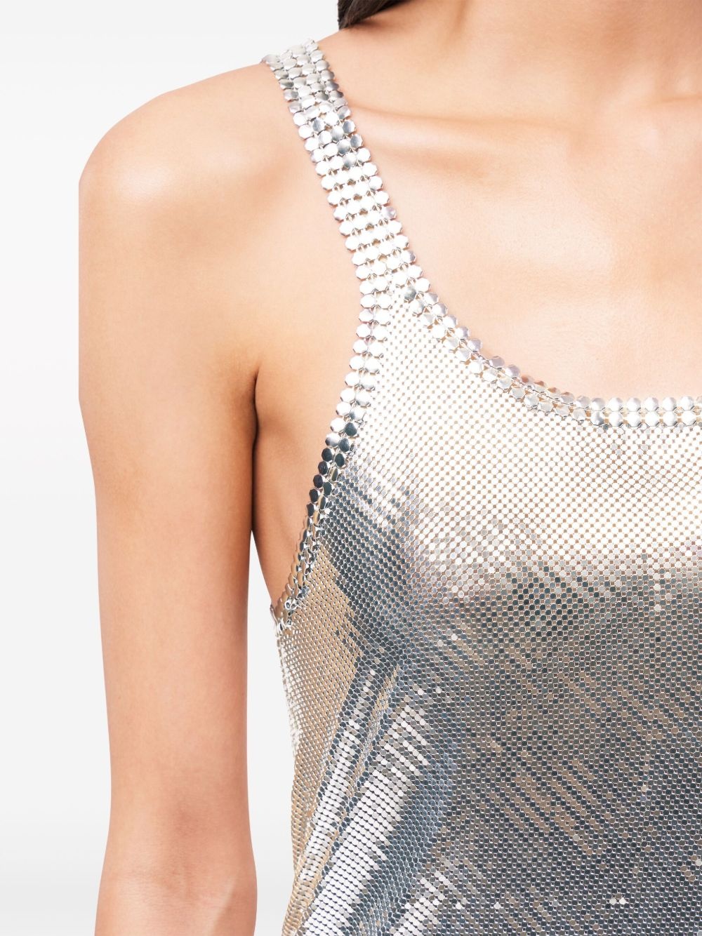 fringed chainmail tank top - 6