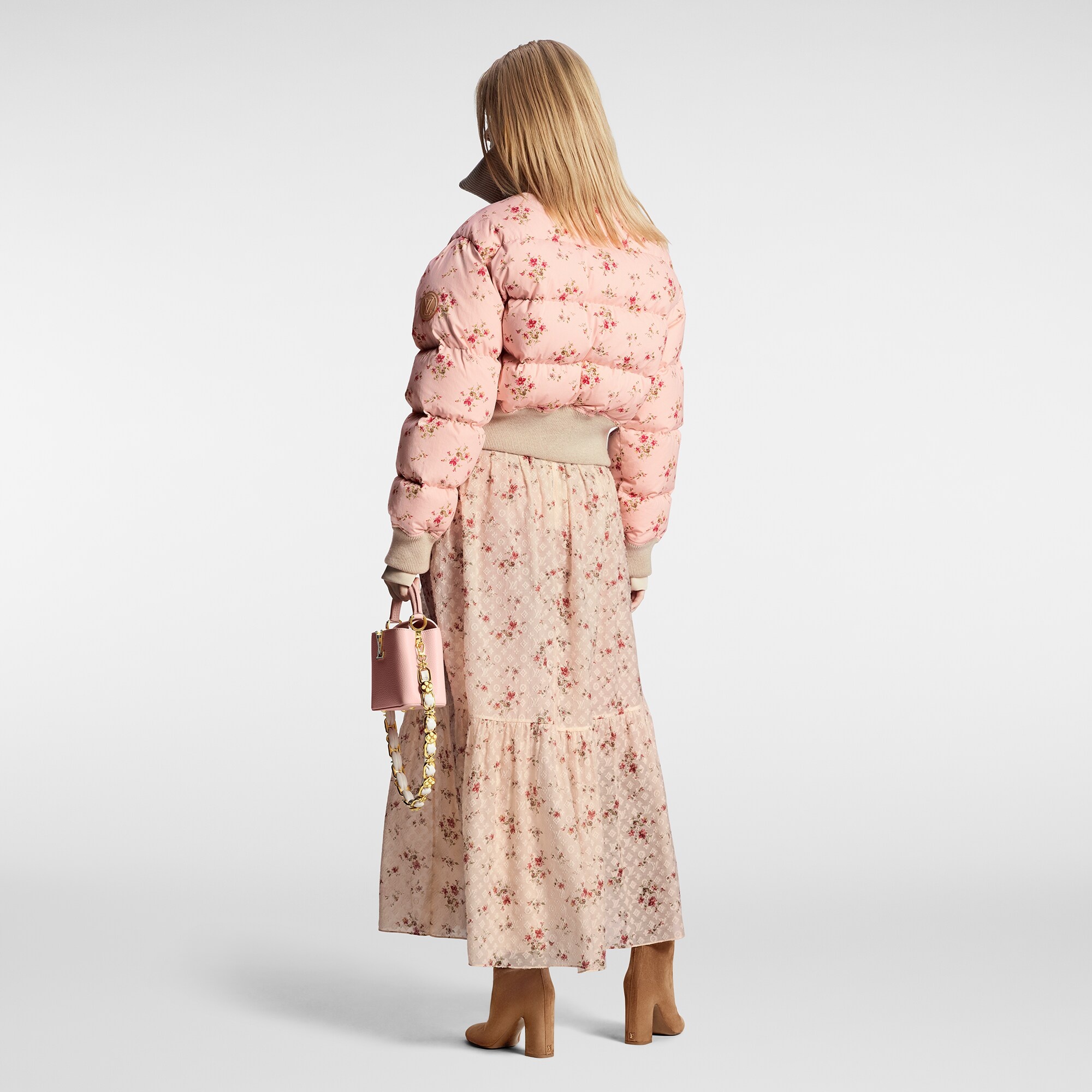 Floral Print Puffer Jacket - 3