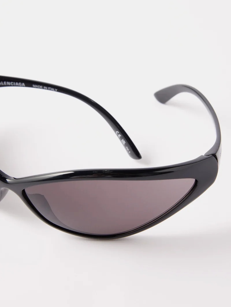 90s oval acetate sunglasses - 6