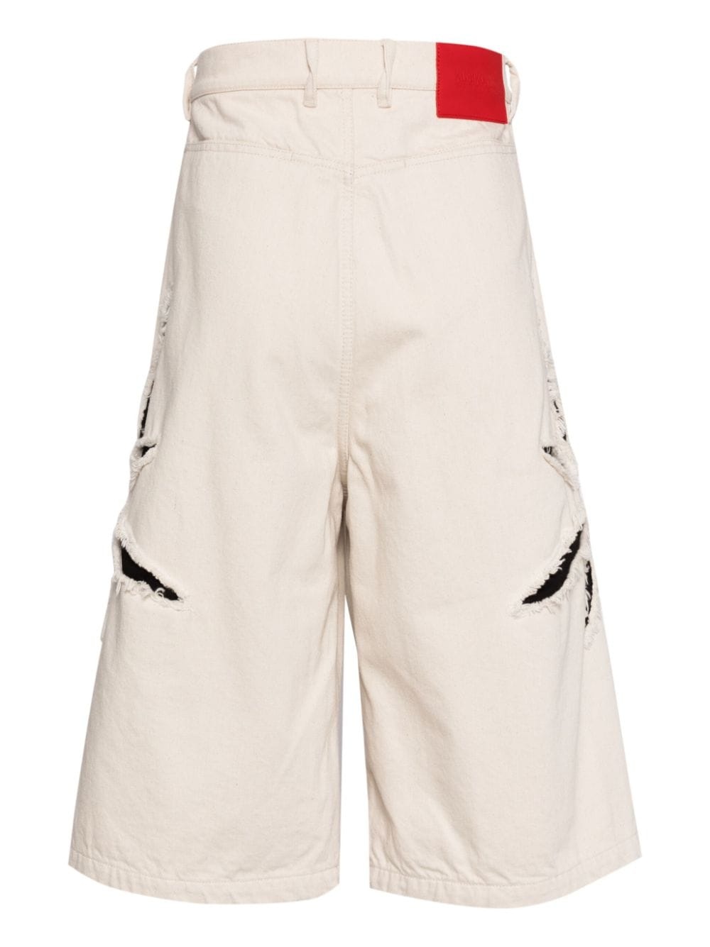 Origami cut-out denim shorts - 2
