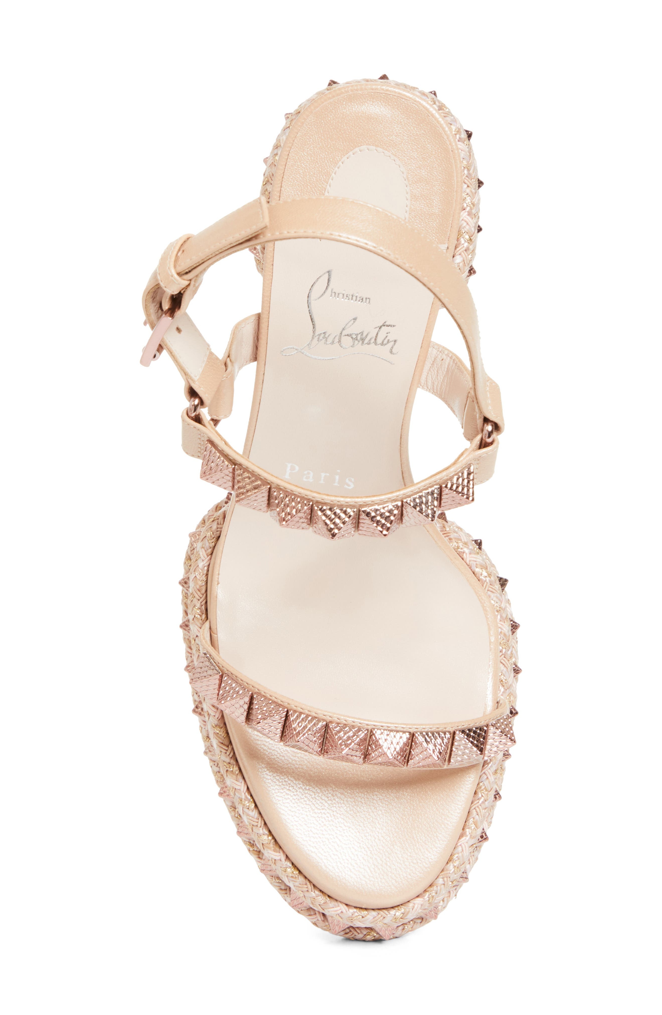 Christian Louboutin Superaclou Espadrille Sandal in Leche/Lin Leche at Nordstrom - 5
