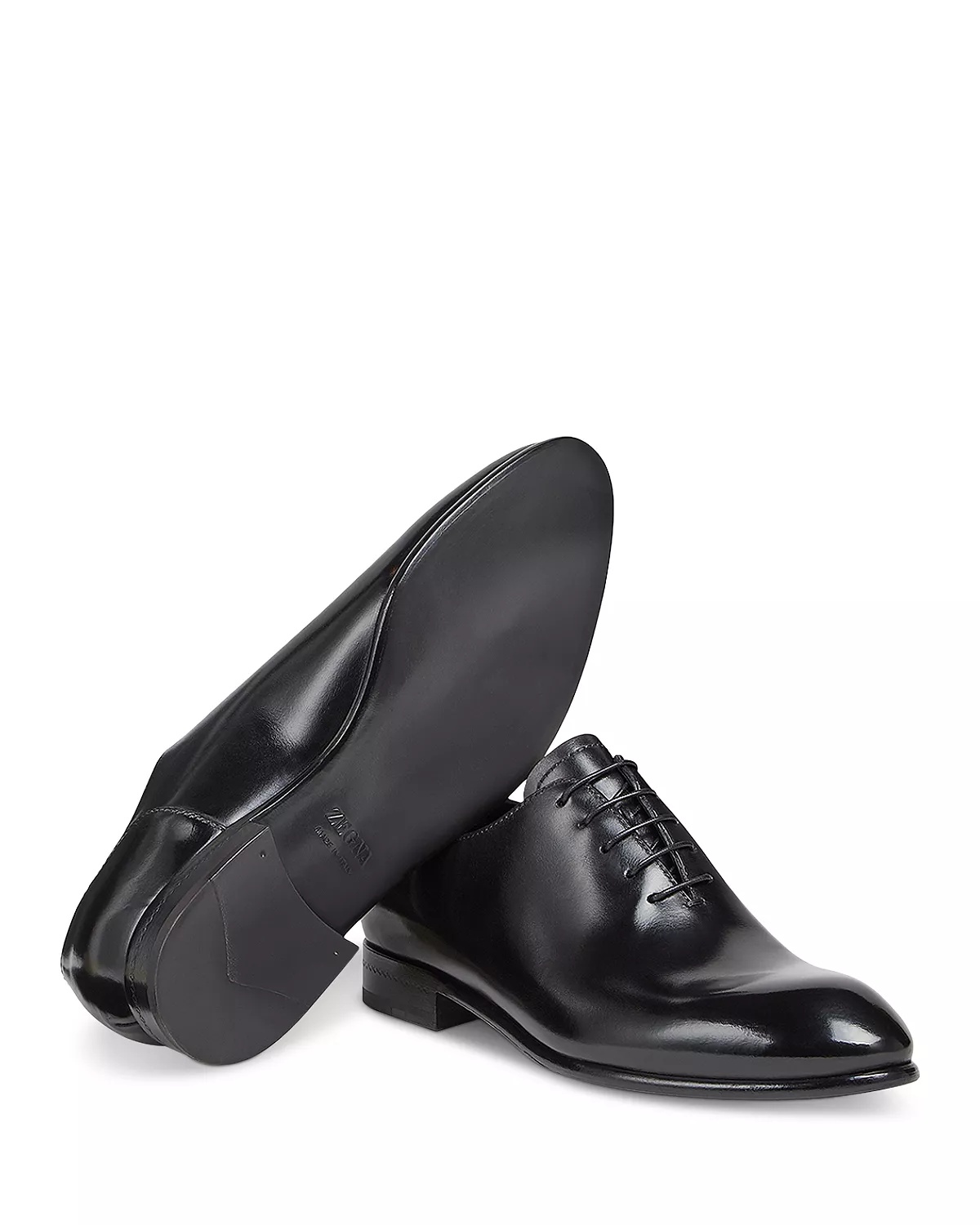Men's Black Hand-Buffed Leather Vienna Evening Wholecut Oxford Shoes - 2