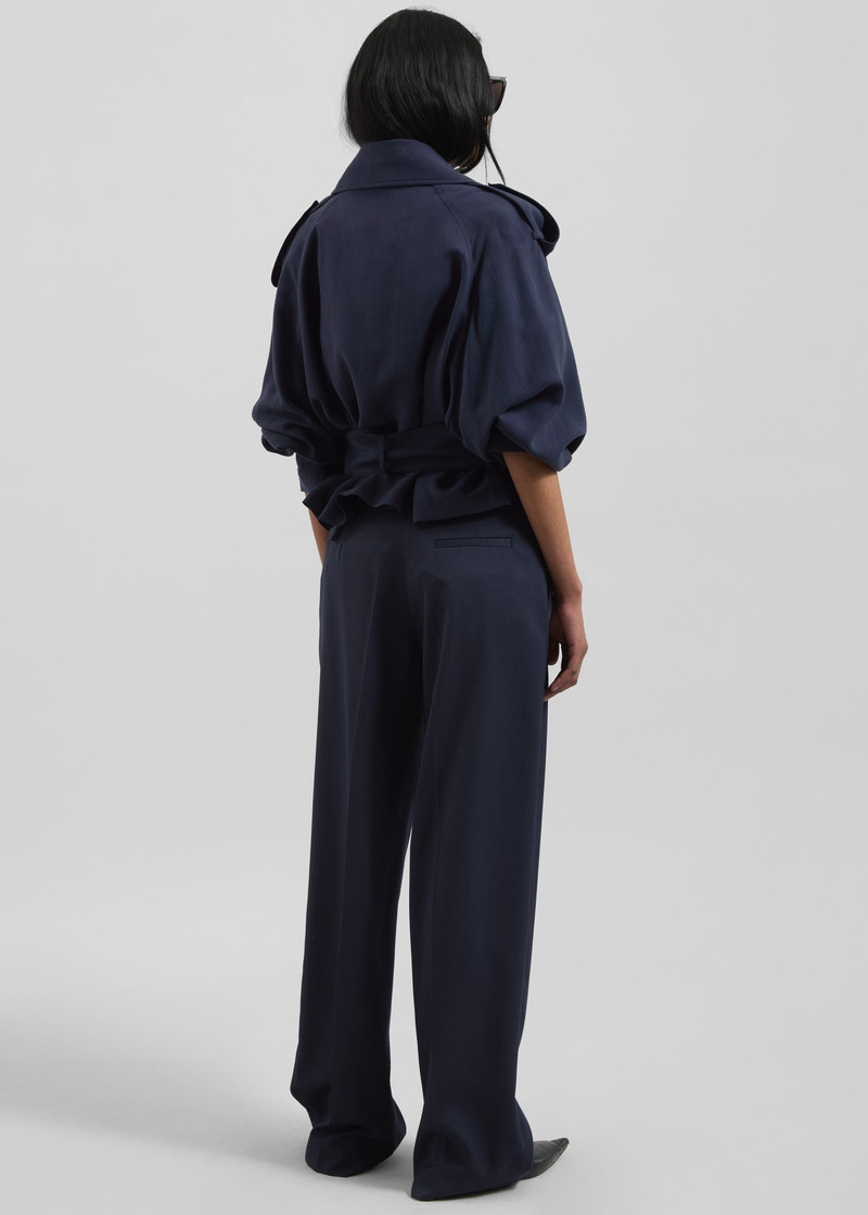 Simona Short Trench - Navy 5