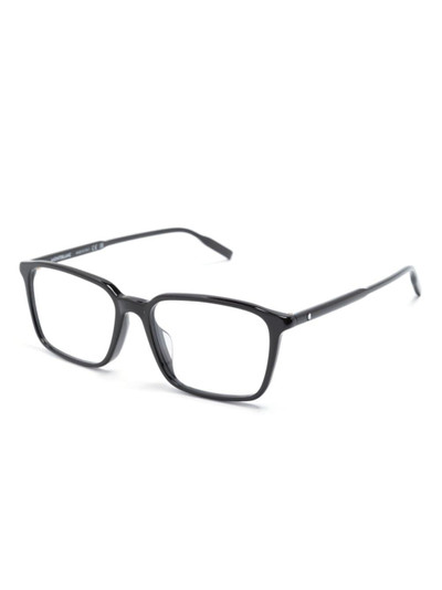 Montblanc logo-engraved square-frame glasses outlook