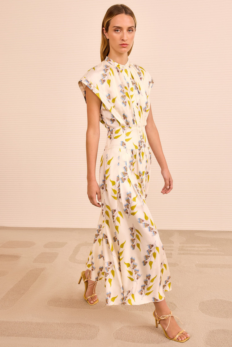 ULLA JOHNSON Lausanne Button Up Dress outlook