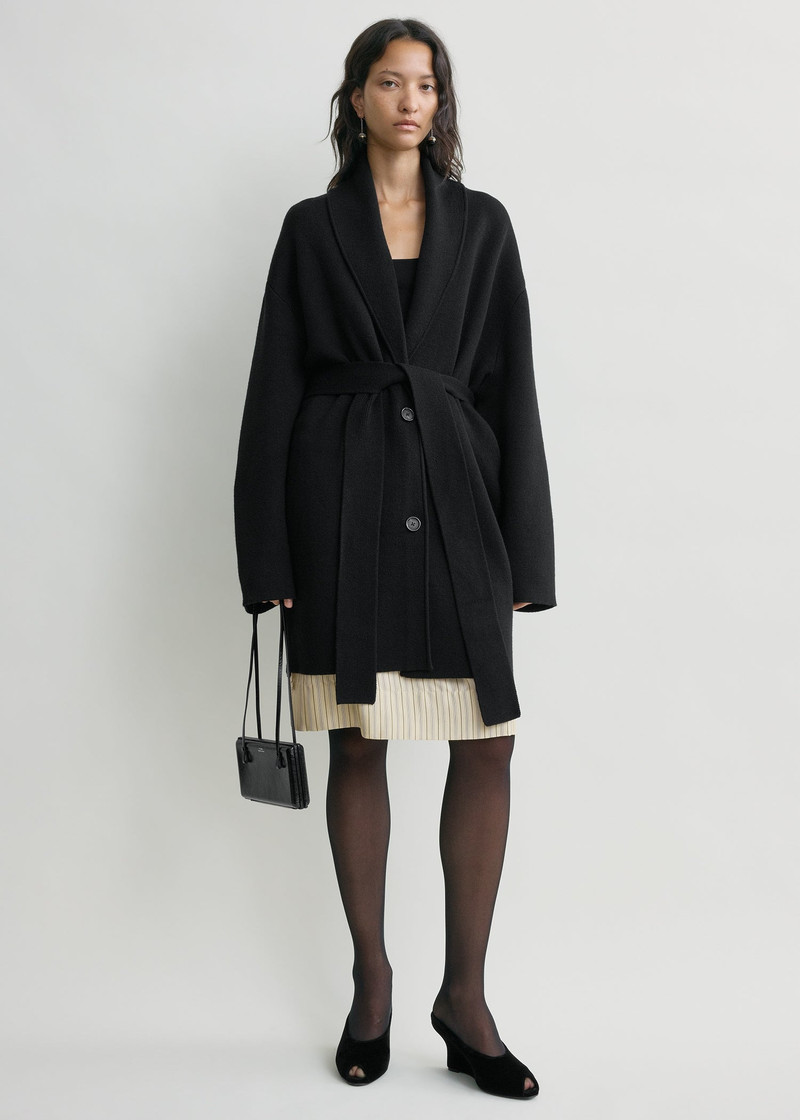 TOTEME Shawl-lapel robe black outlook
