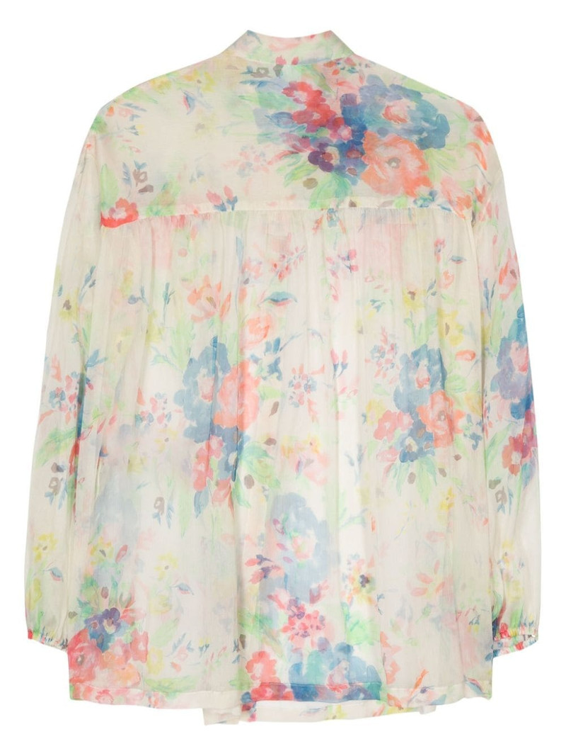 Aspesi floral-print crepon shirt outlook