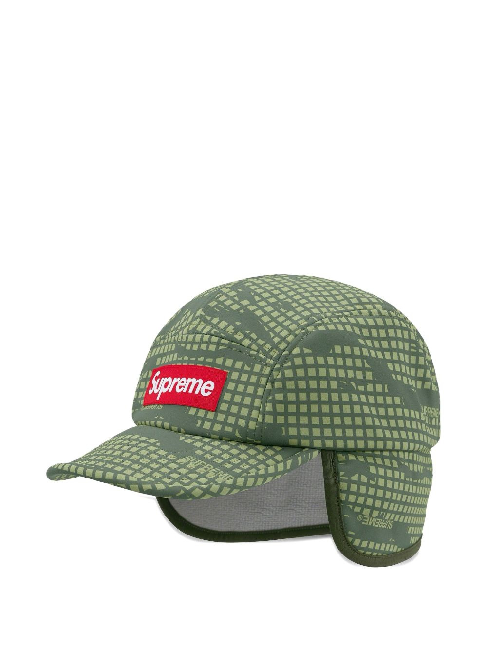 grid-camo earflap cap - 2