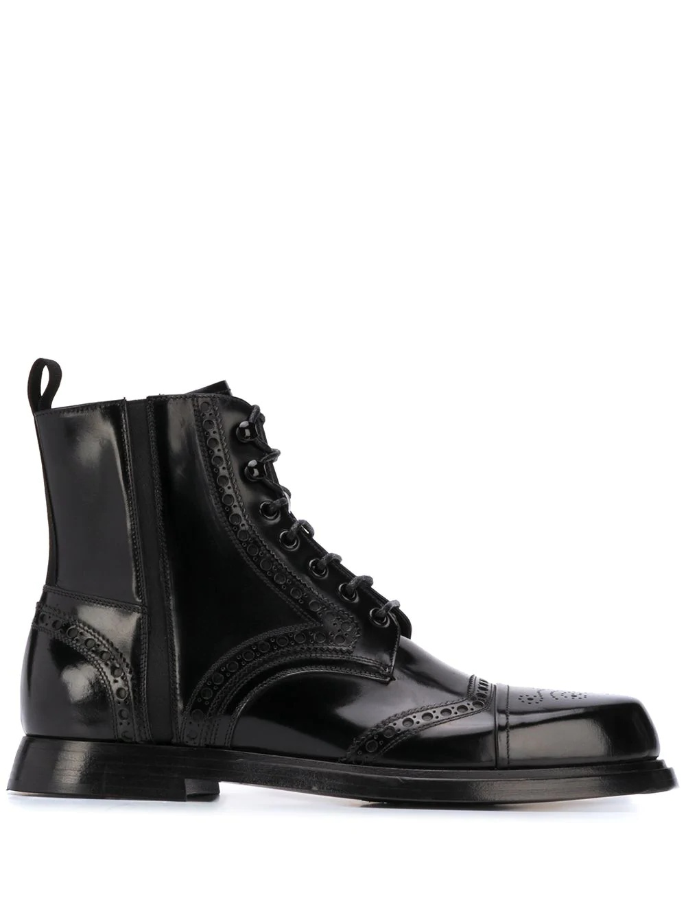 brogue lace-up boots - 1