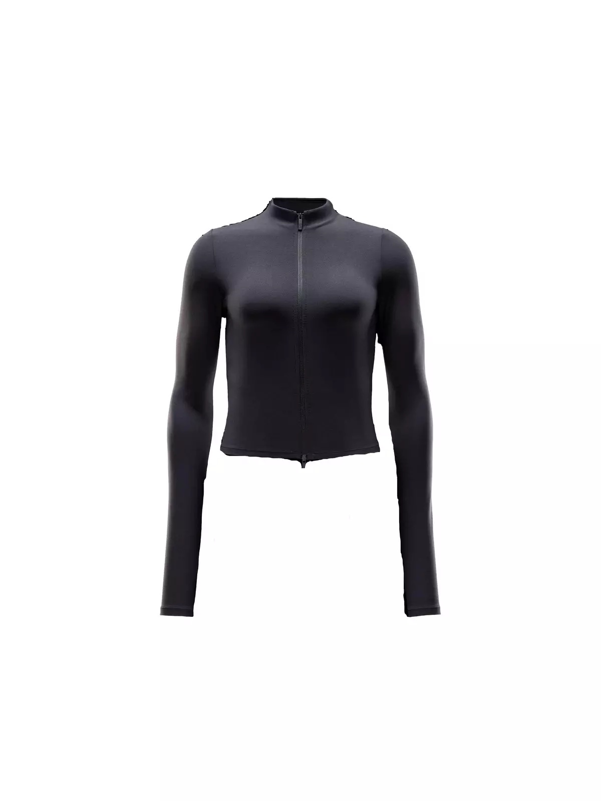 Women's Zenvy Dri-FIT Full-Zip Long-Sleeve Top - Black - 6