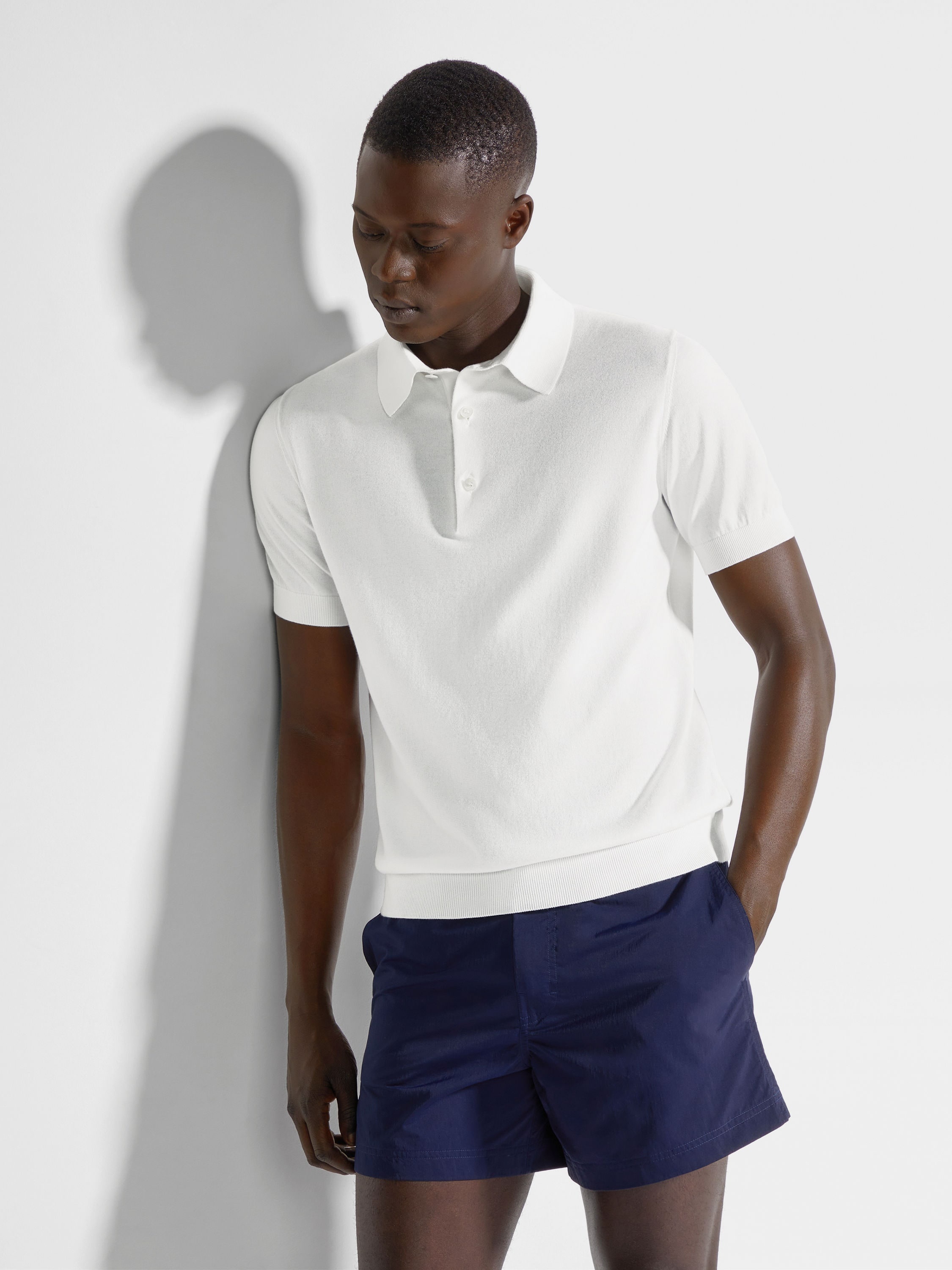 WHITE PREMIUM COTTON POLO SHIRT - 3