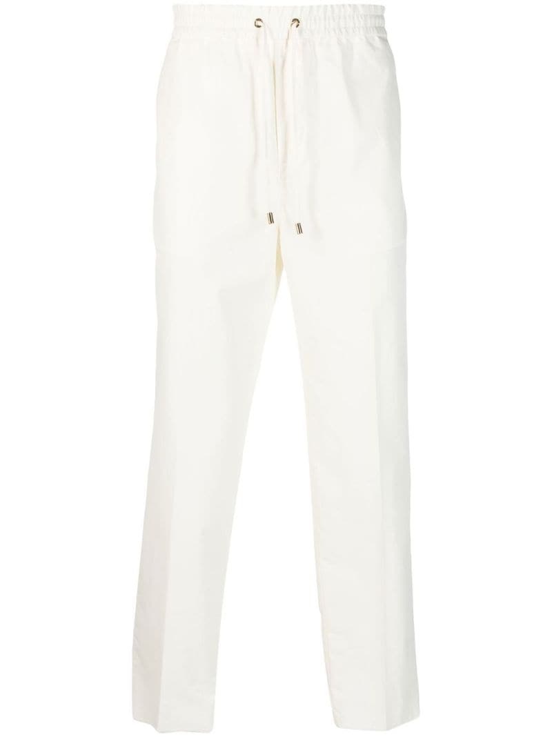 drawstring waistband trousers - 1