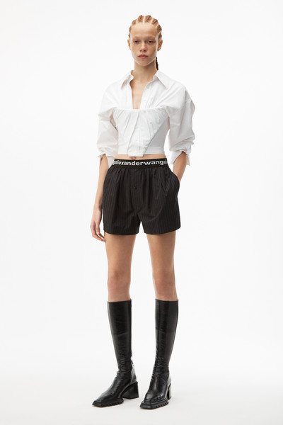 Alexander Wang LOGO ELASTIC PULL-ON SHORTS outlook