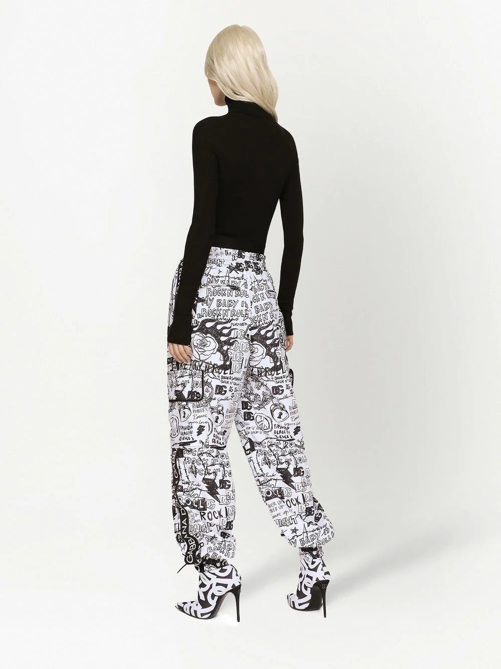logo-plaque roll-neck jumper - 4