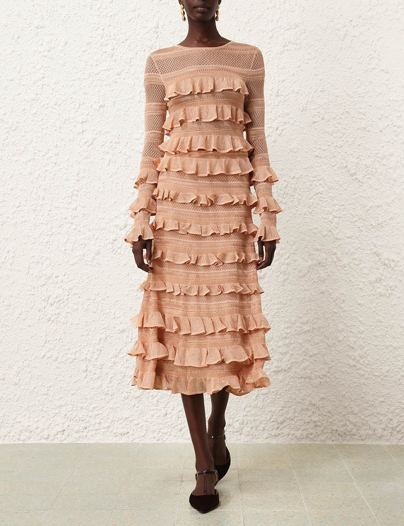 Zimmermann ILLUSTRATION FRILLED SKIRT outlook