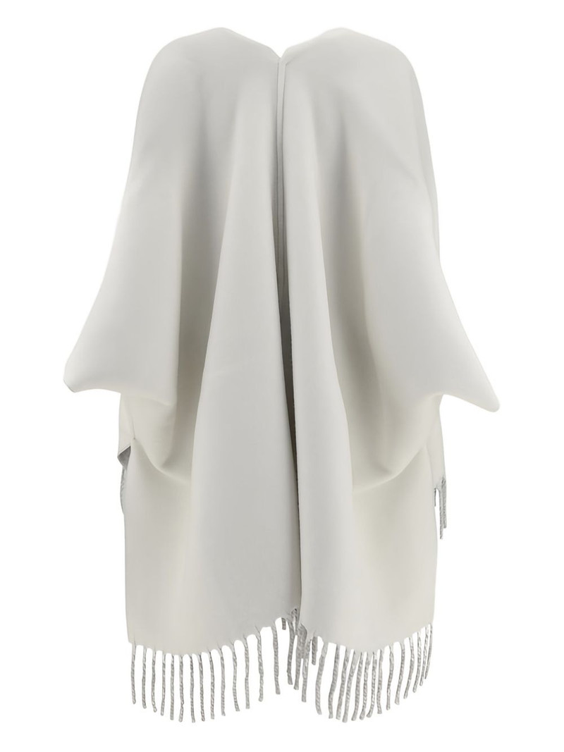 Brunello Cucinelli fringed poncho outlook