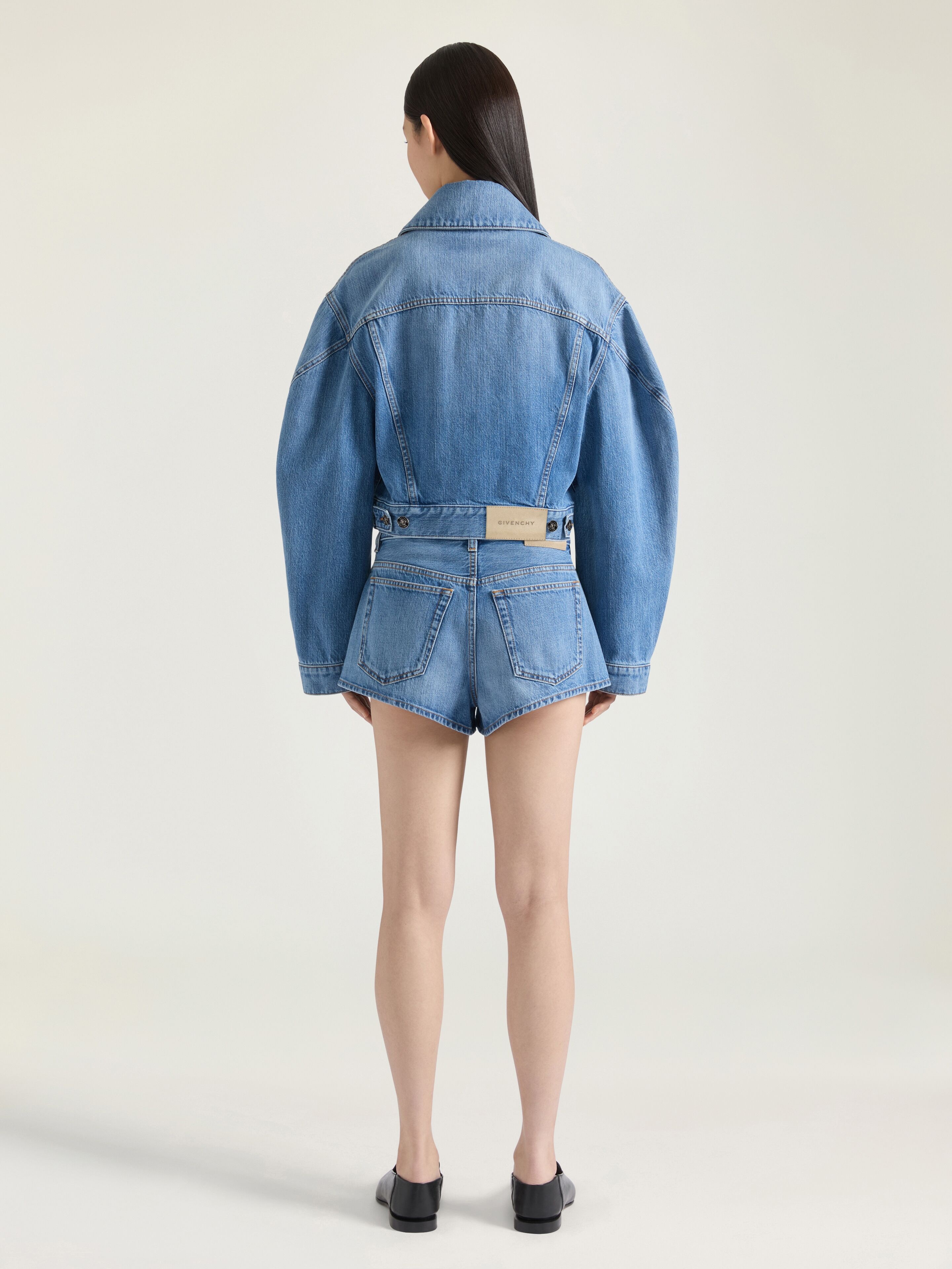 JACKET IN WASHED DENIM - 4