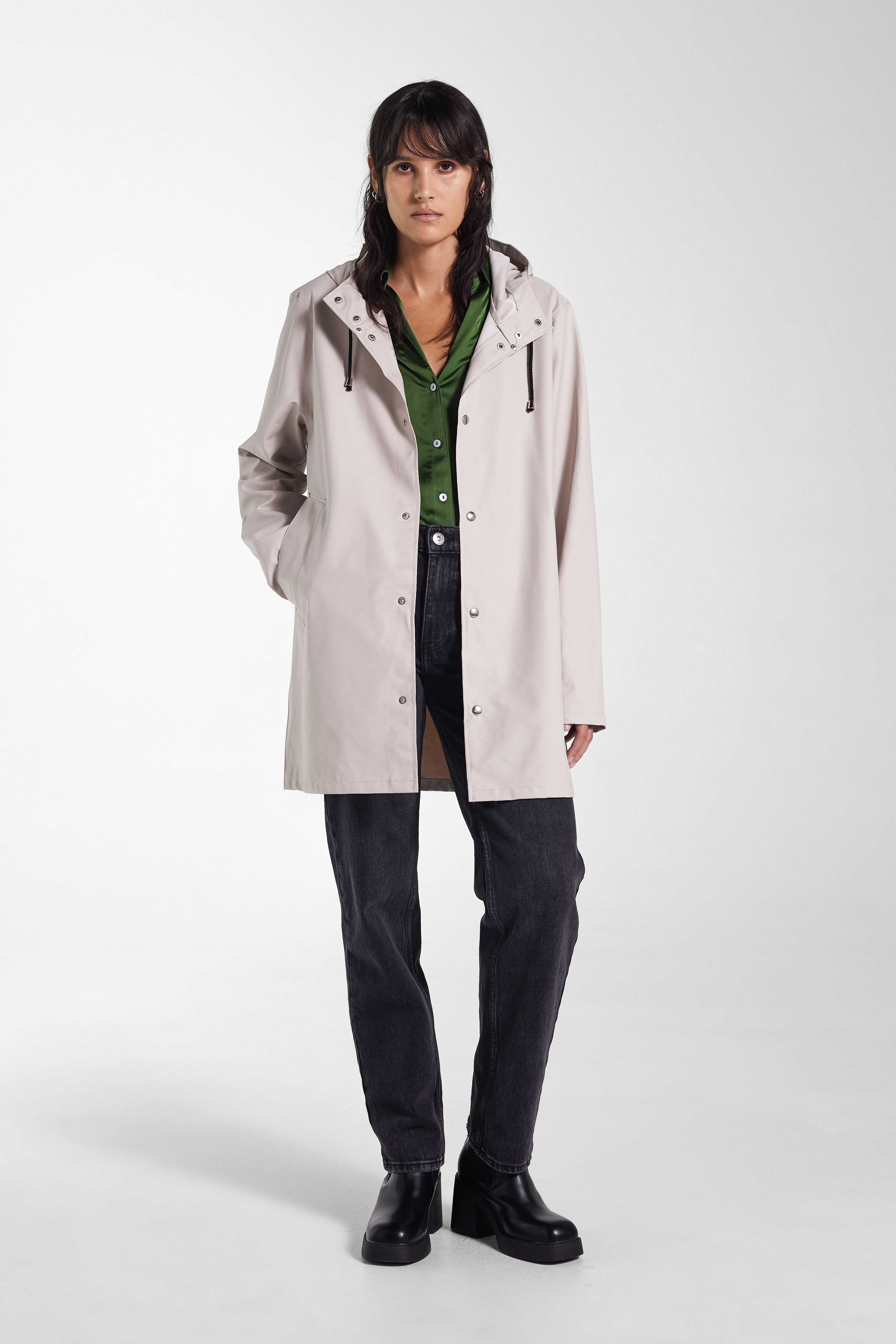 Stockholm Lightweight Raincoat Light Sand - 4