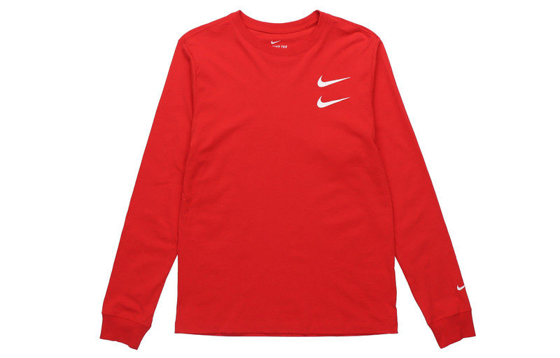 Men's Nike Printing Round Neck Long Sleeves Red T-Shirt CK2260-657 - 1
