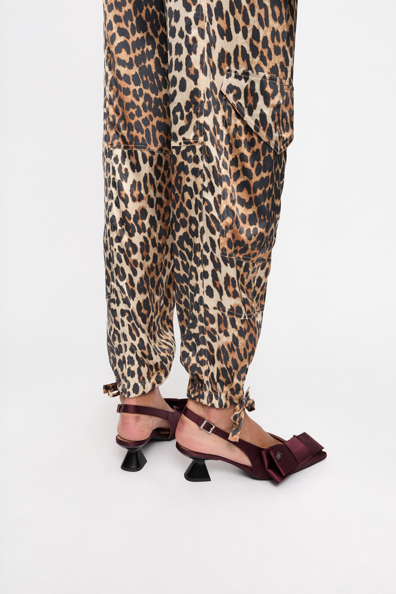 GANNI BURGUNDY BOW KITTEN HEEL PUMPS outlook