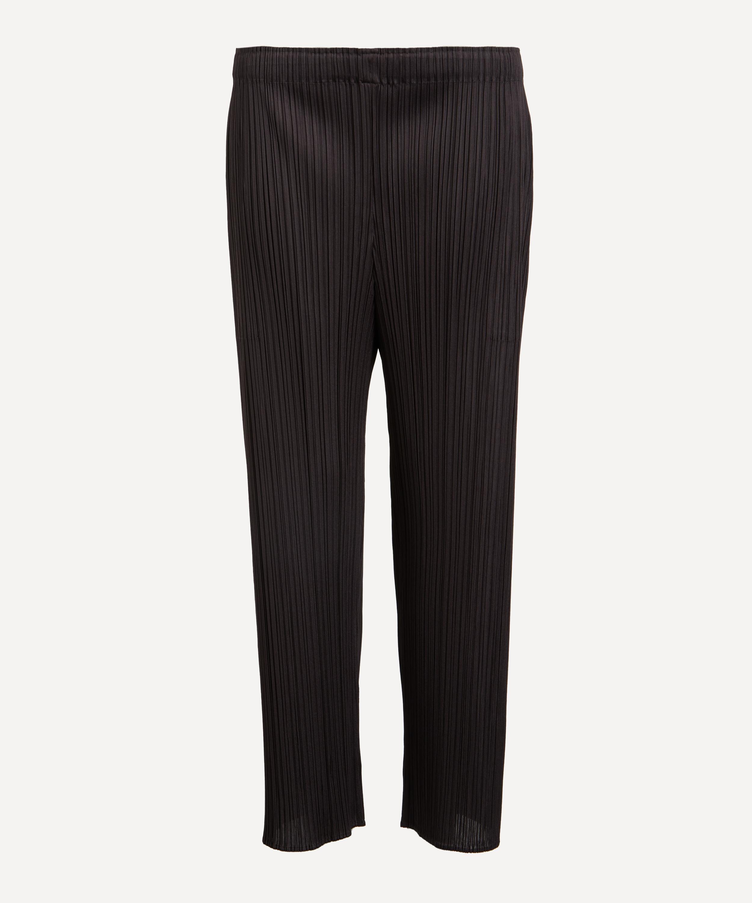 MONTHLY COLOURS: APRIL Pleated Straight-Leg Cropped Trousers - 1