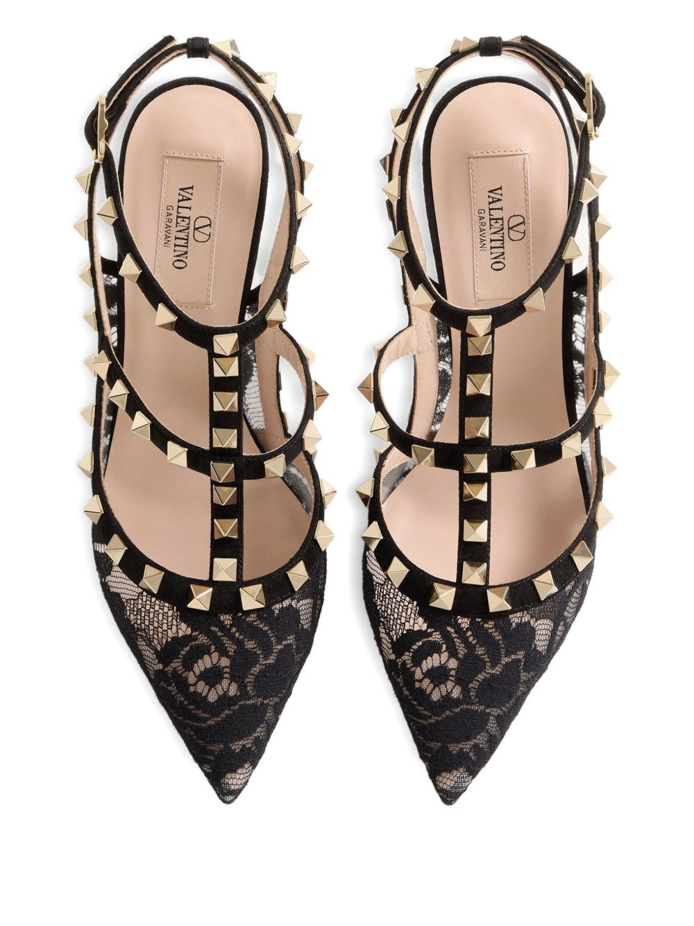 100mm Rockstud lace pumps - 3