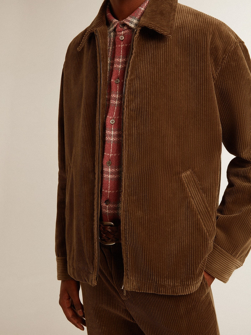 Men's olive-green corduroy jacket 5