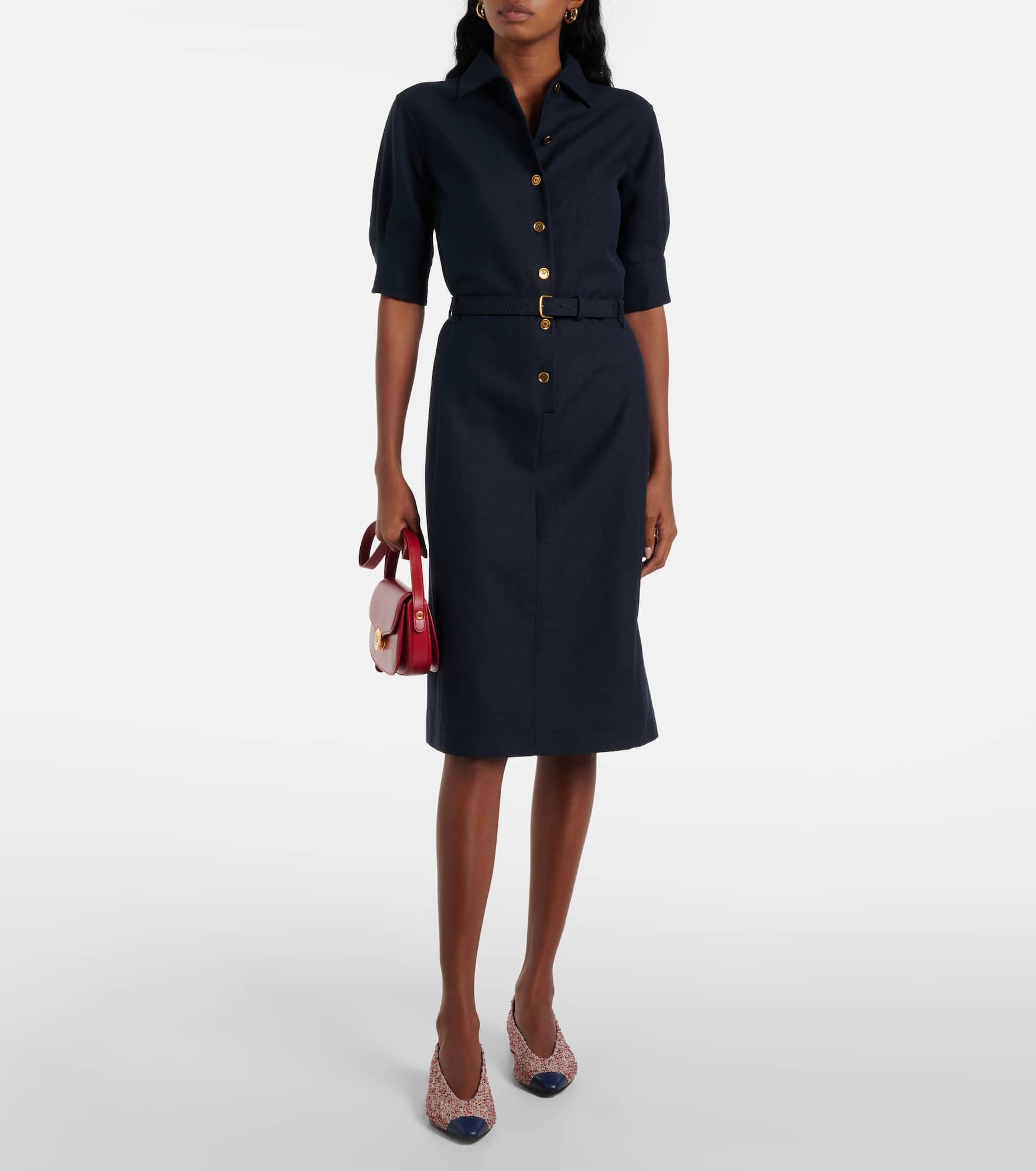 Linen and wool shirtdress - 2