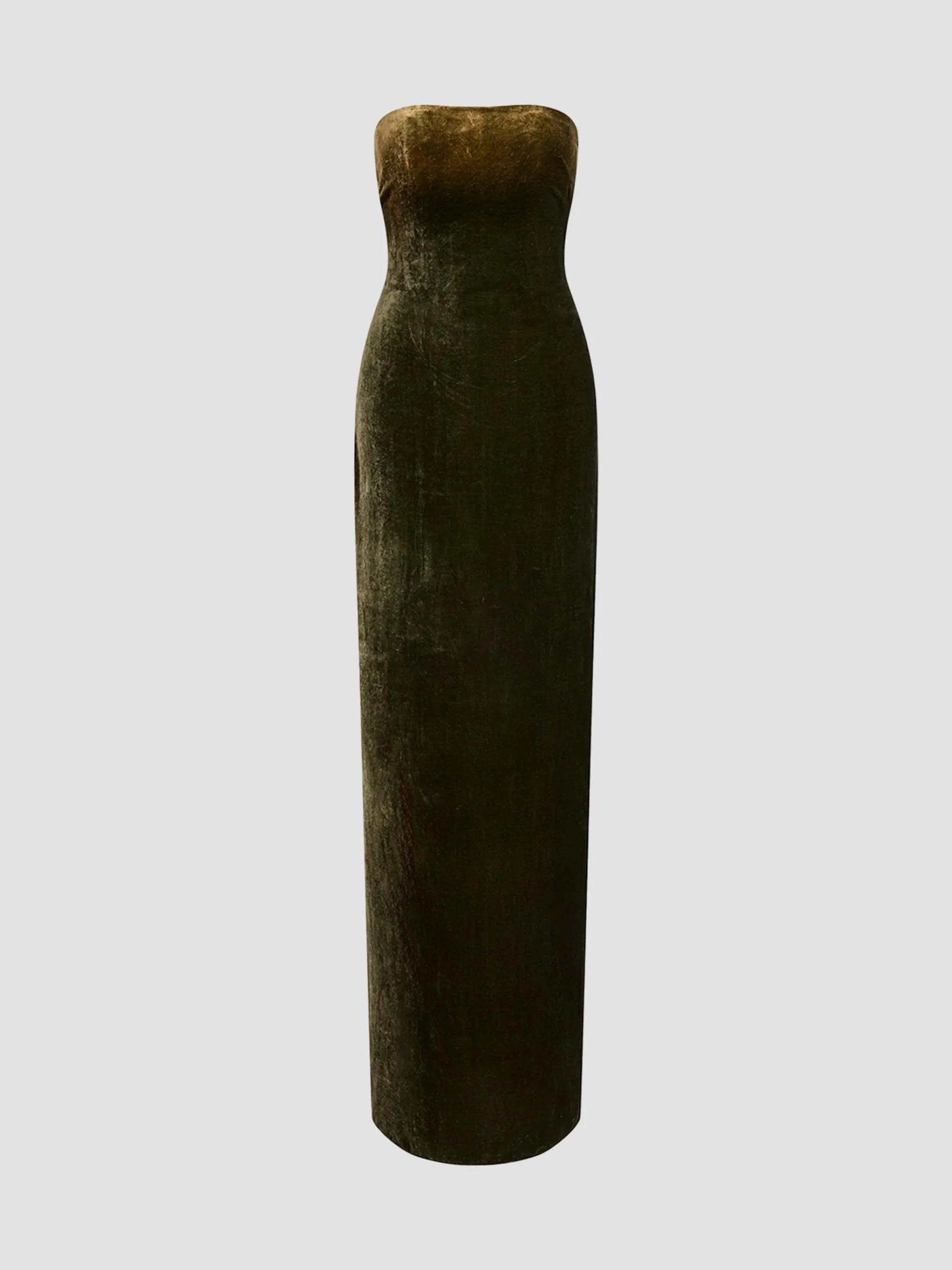 Women's Farley Velvet Strapless Gown - Fern - 1