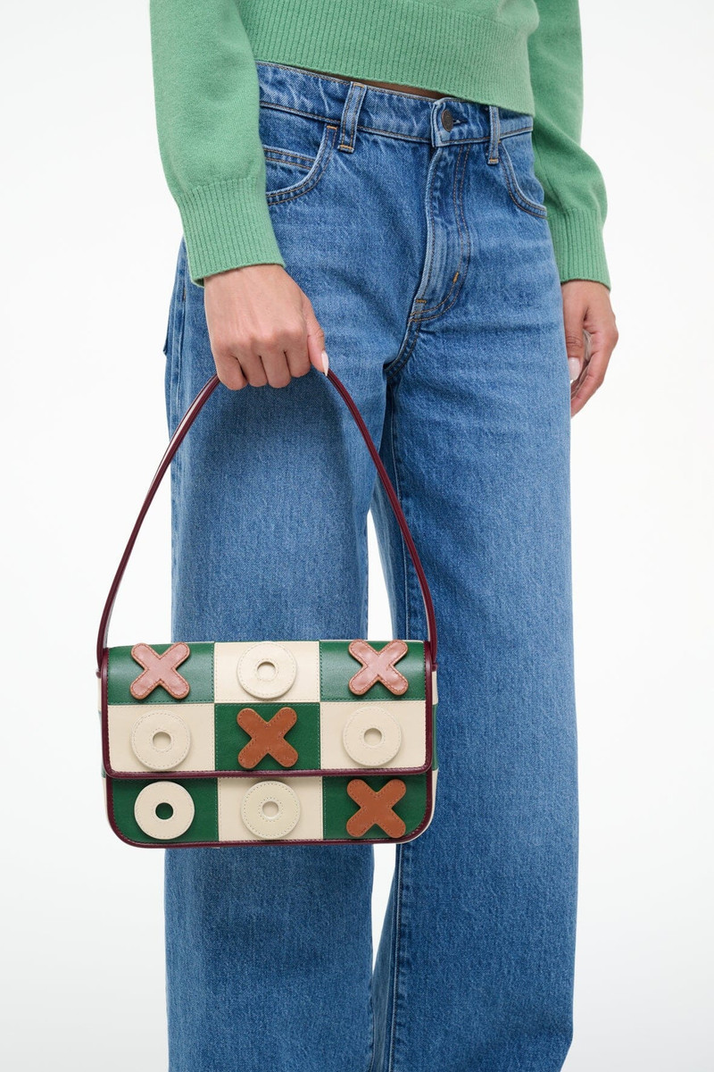 STAUD TOMMY LEATHER BAG TIC TAC TOE 7