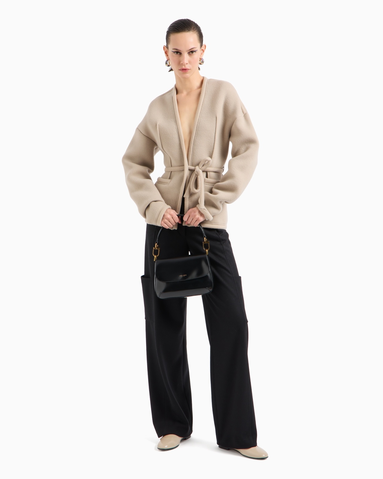 STRAIGHT-LEGGED TROUSERS IN WOOL DOUBLE JERSEY - 4