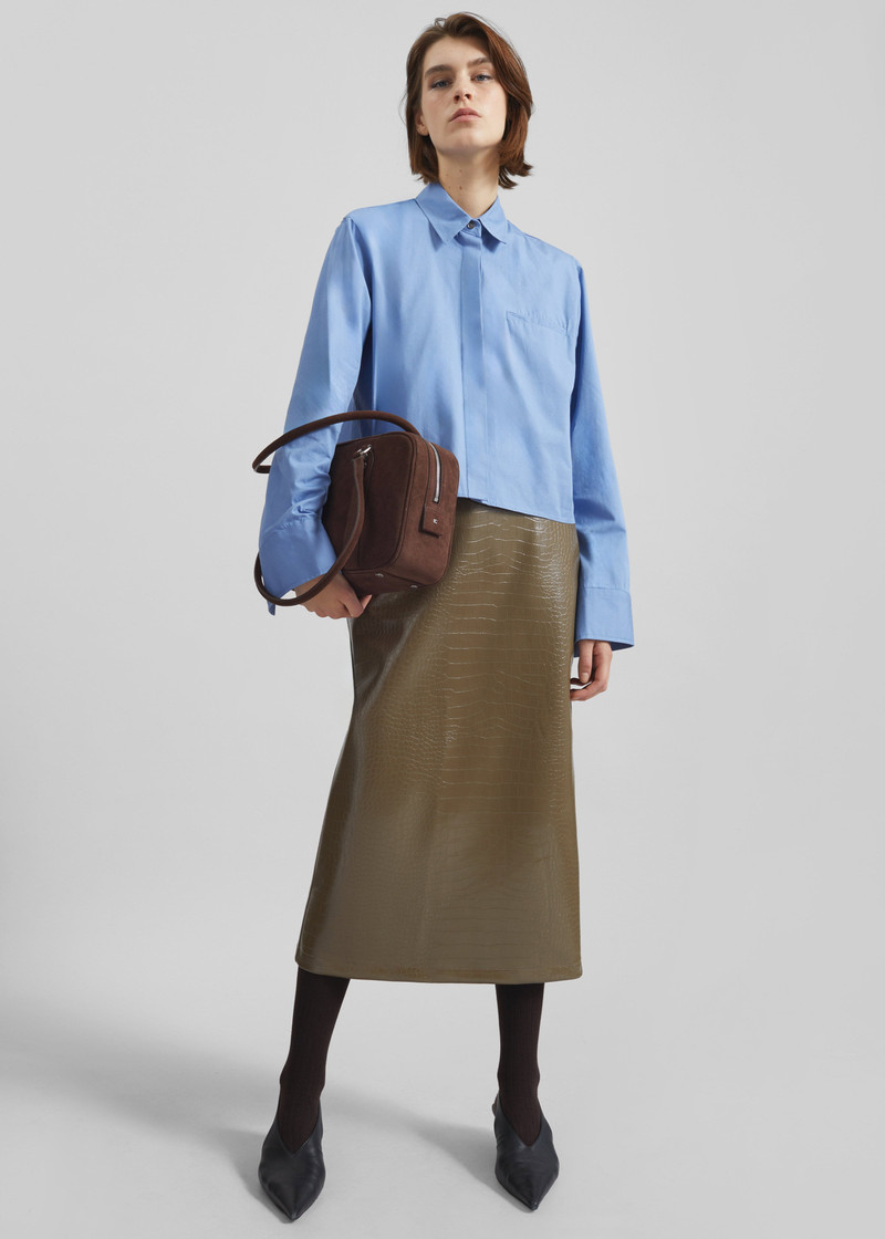 Kniva Cropped Shirt - Blue 6