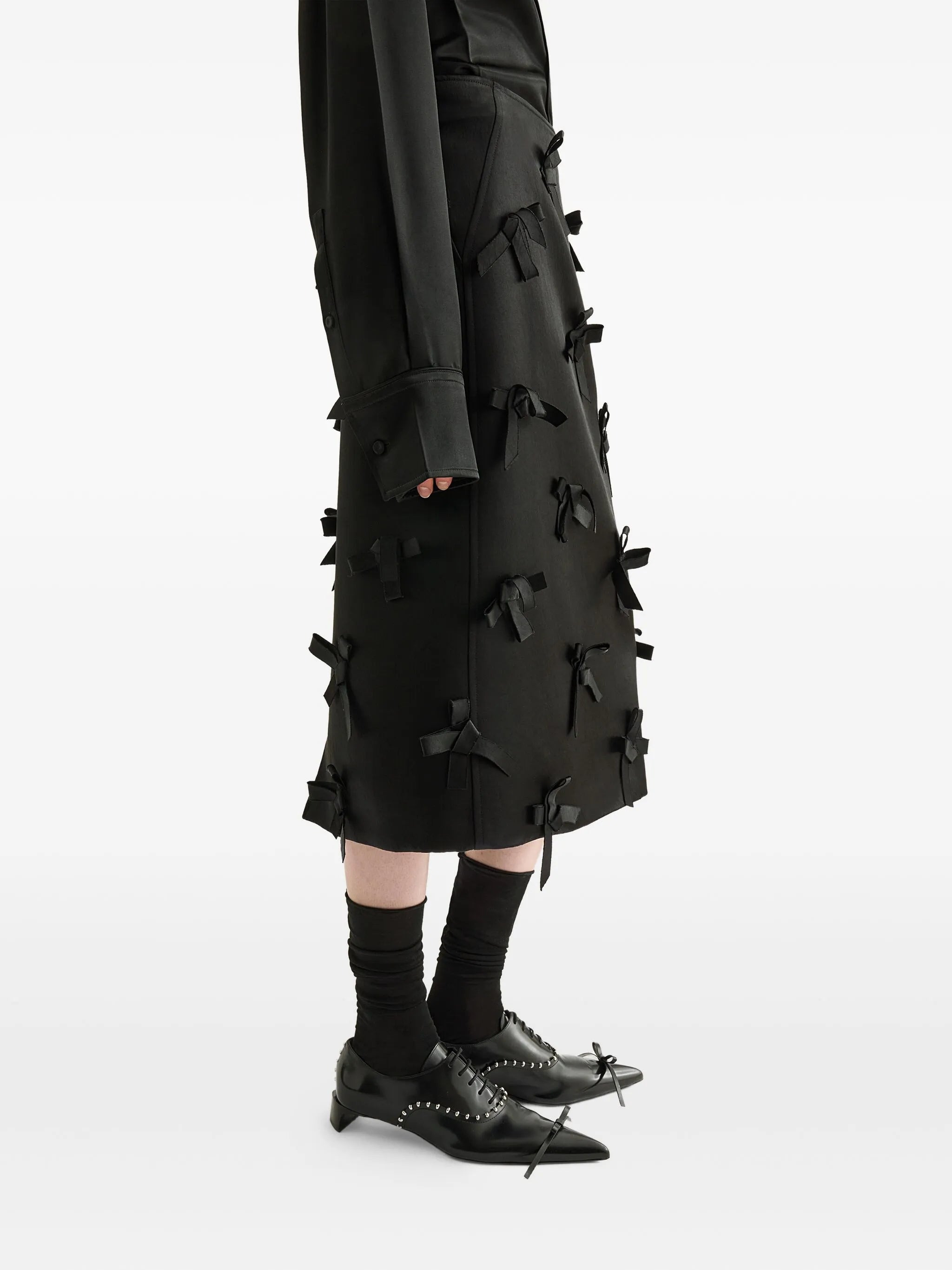 Jil Sander Bow-embellished Midi Skirt - 3