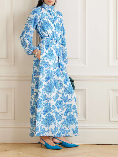 EMILIA WICKSTEAD Elanda belted floral-print crepe maxi dress outlook