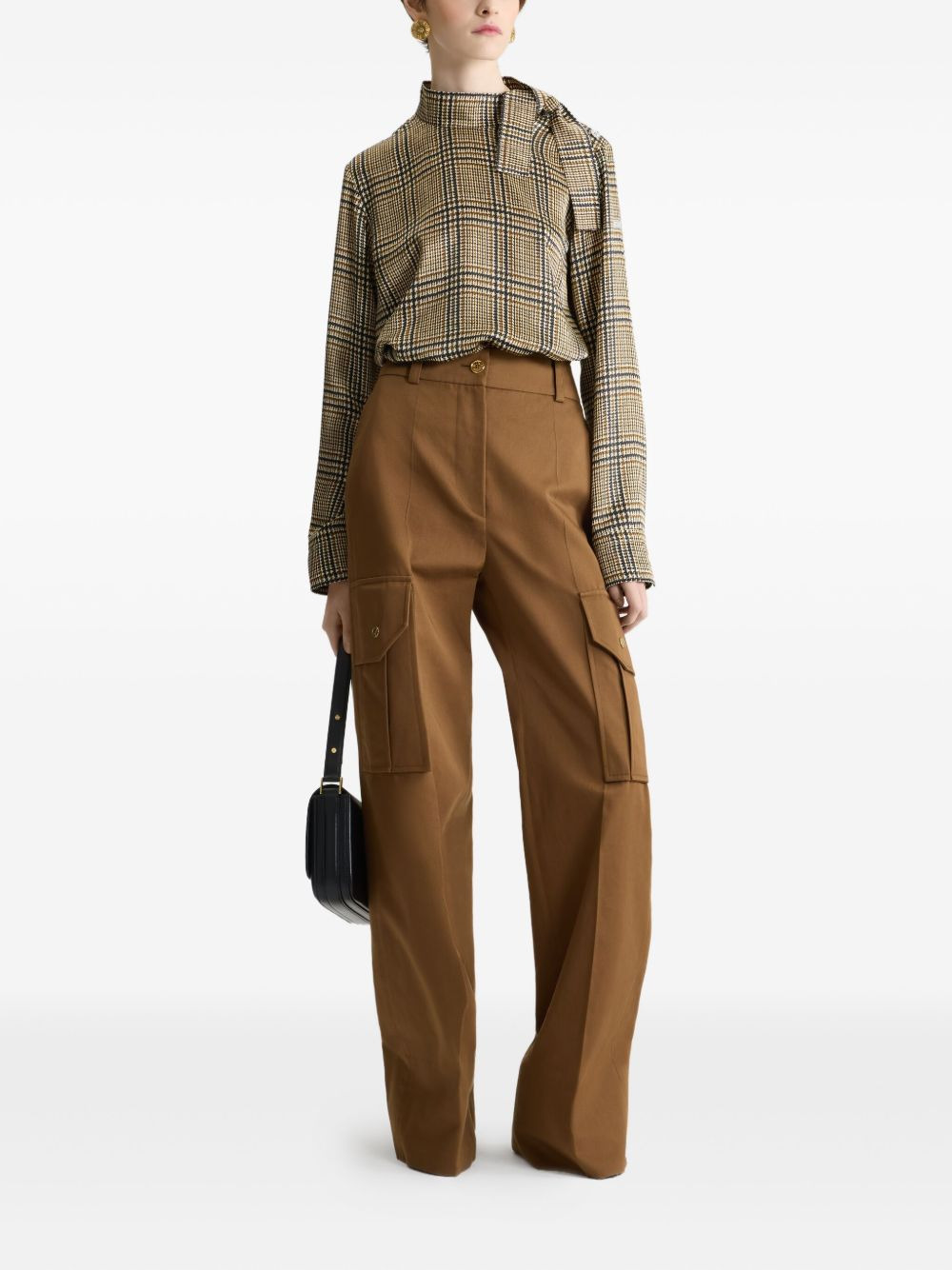 cargo-pocket flared trousers - 2
