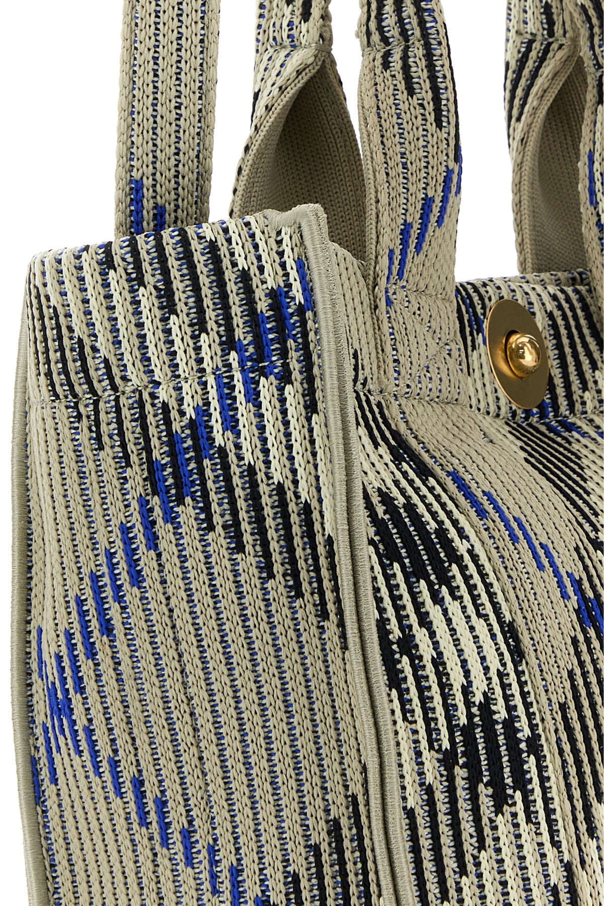 Embroidered fabric Check mini handbag - 4