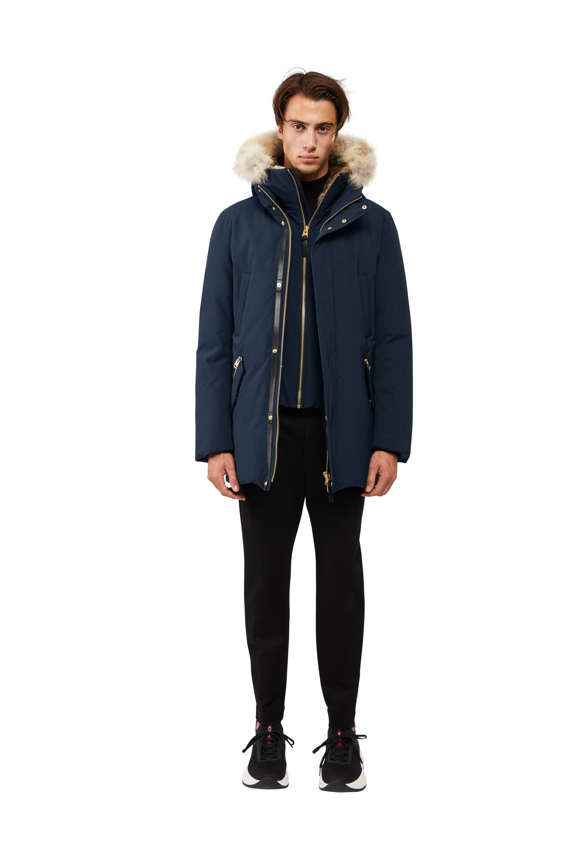 EDWARD 2-In-1 down parka with hooded bib and natural fur - 1