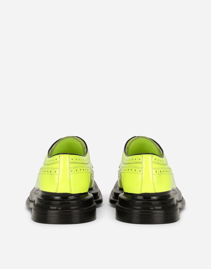 Neon patent leather Derby shoes - 3