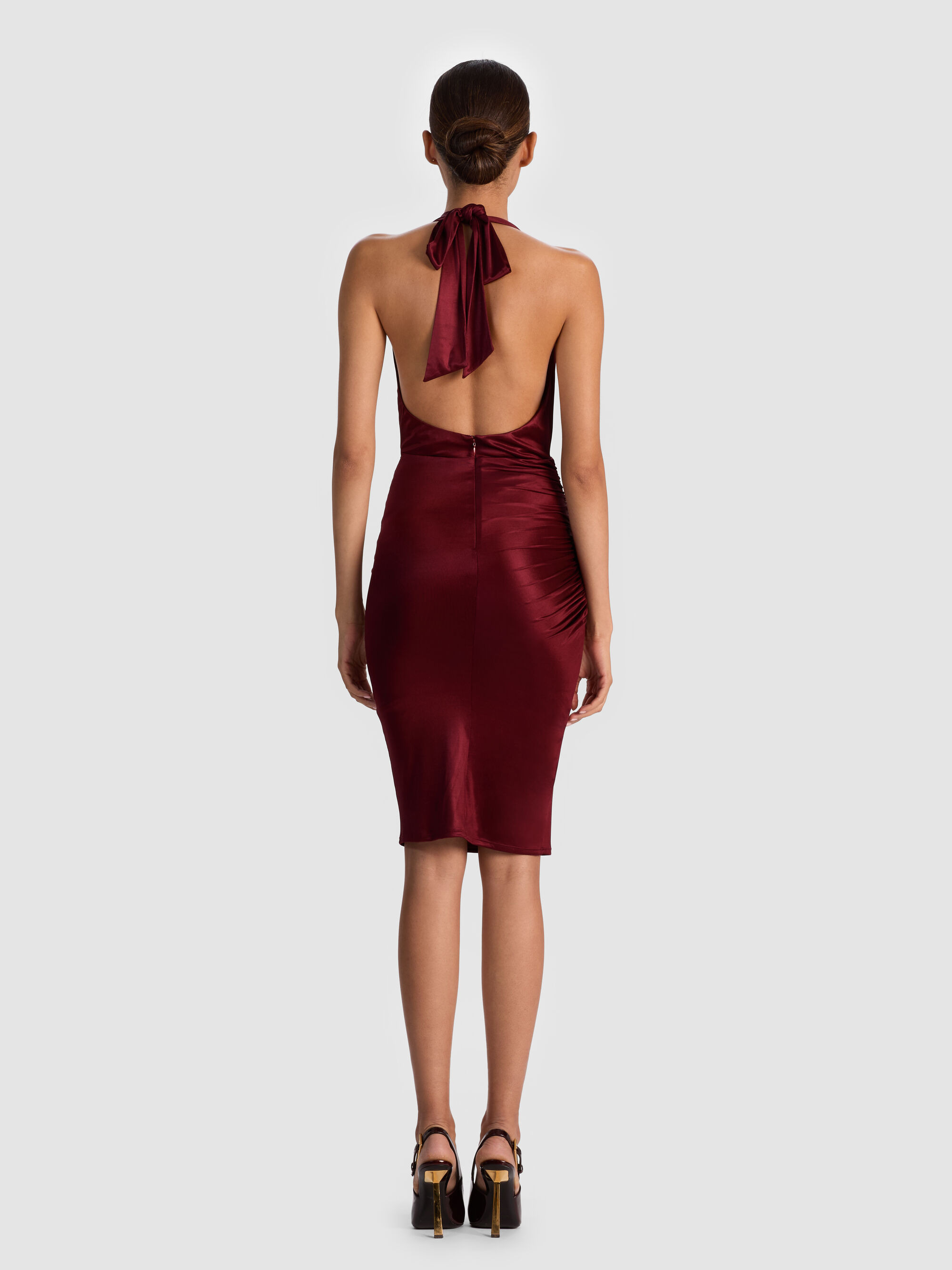 ROMY DRAPED MIDI DRESS - 4